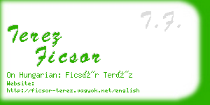 terez ficsor business card